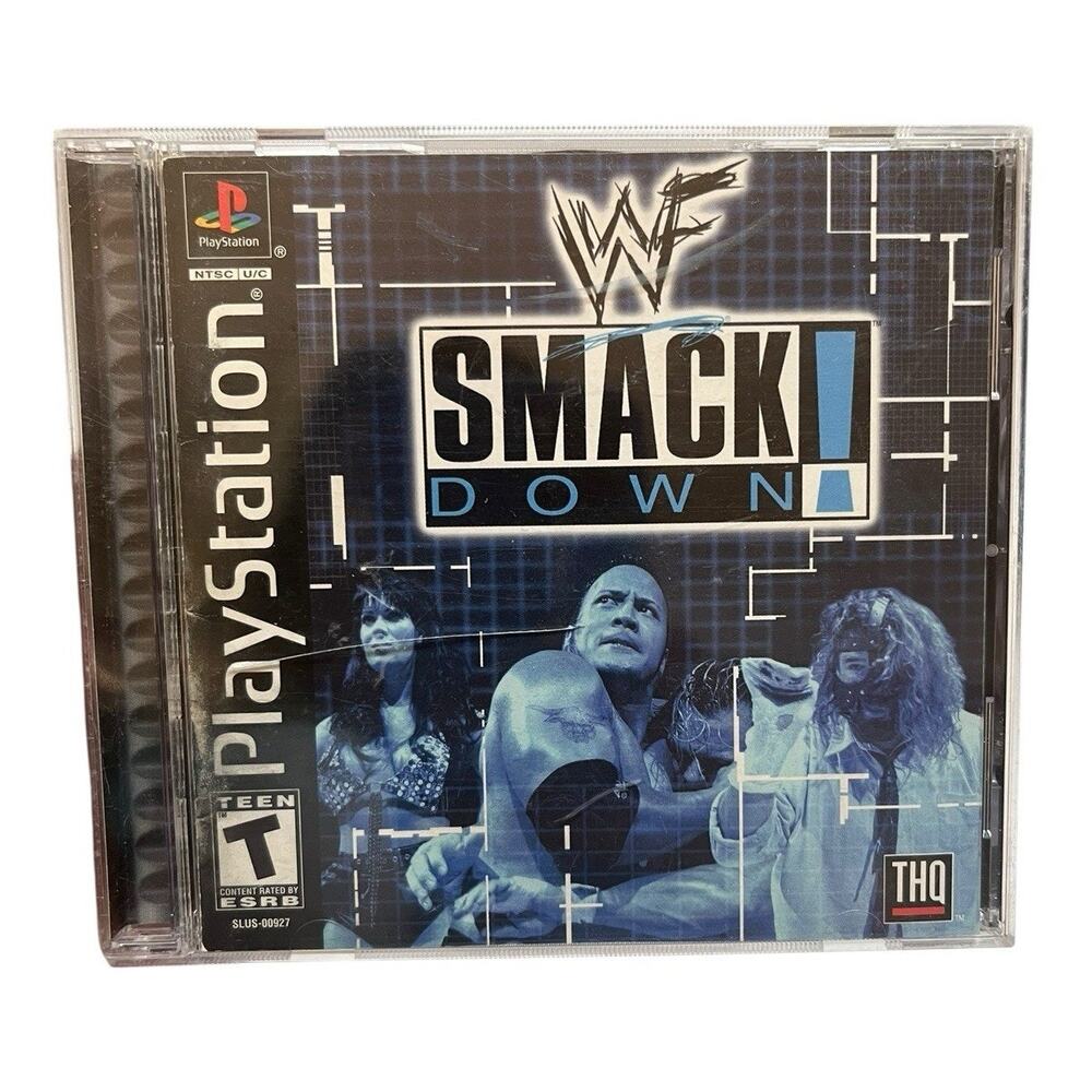 WWF SmackDown (Sony PlayStation 1) PS1 Black Label W/Manual